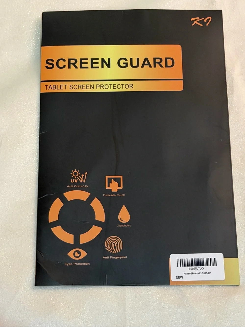 Black Tablet Screen Guard - Anti-Glare Screen Protector